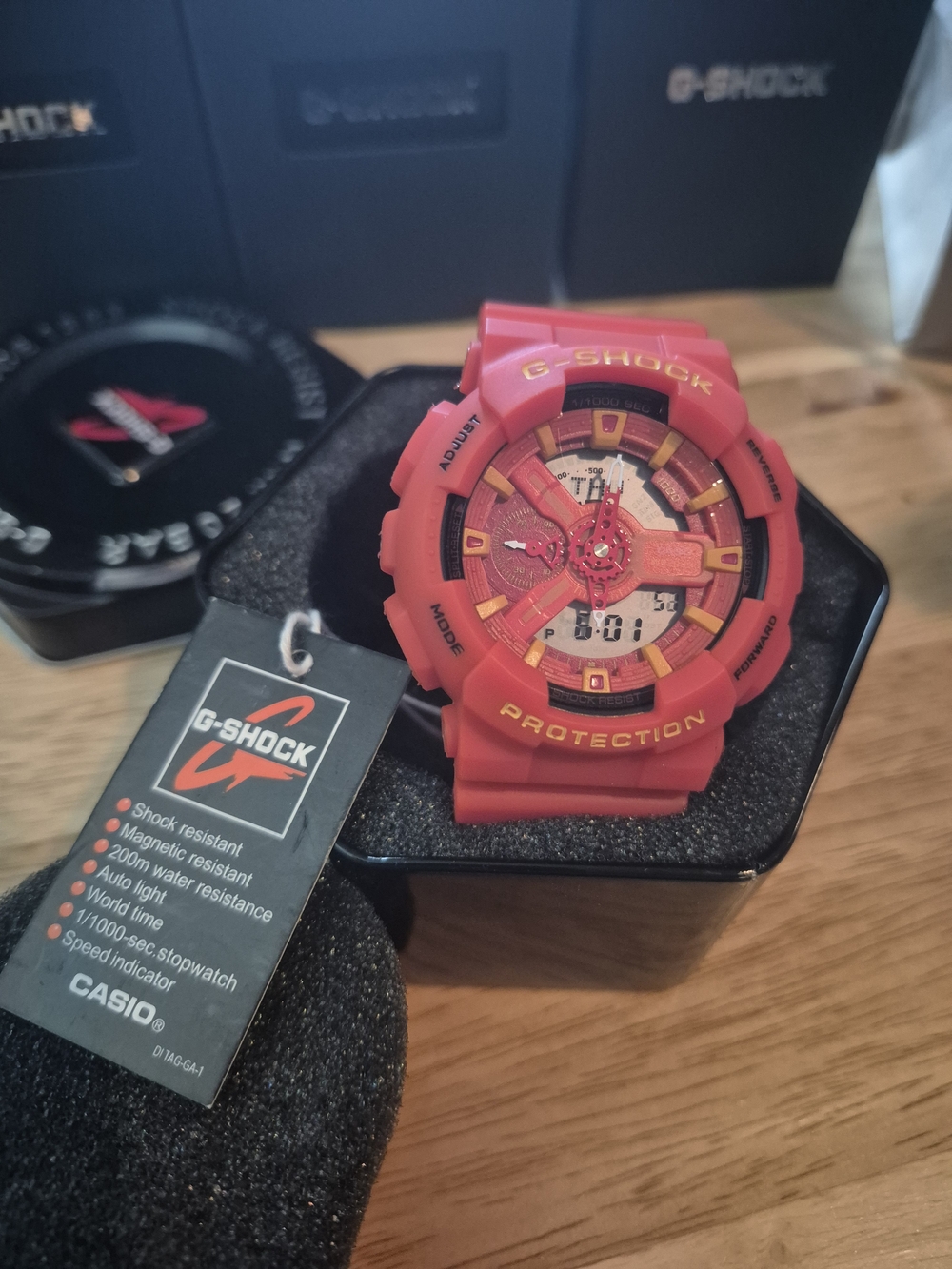 G-Shock Men’s Red and Yellow Sport Watch Limited Edition
